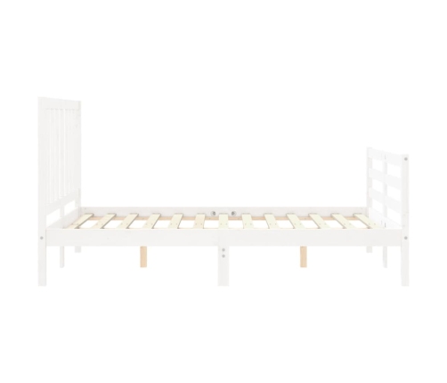 Estructura de cama sin colchón madera de pino blanca 120x200 cm