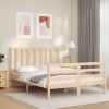 Estructura de cama sin colchón madera de pino blanca 140x200 cm