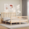 Estructura de cama sin colchón madera maciza de pino 160x200 cm