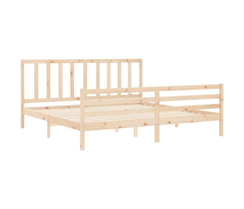 Estructura de cama sin colchón madera maciza de pino 200x200 cm