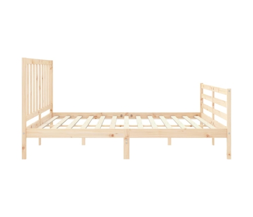 Estructura de cama sin colchón madera maciza de pino 200x200 cm