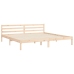 Estructura de cama sin colchón madera maciza de pino 200x200 cm