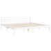 Estructura de cama sin colchón madera maciza blanca 200x200 cm