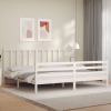 Estructura de cama sin colchón madera maciza blanca 200x200 cm