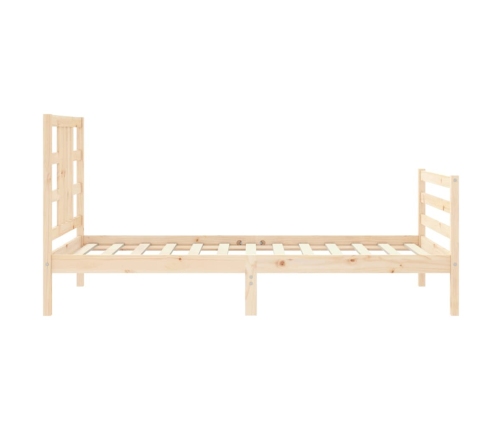 Estructura de cama con cabecero madera maciza