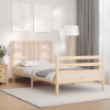 Estructura de cama con cabecero madera maciza