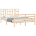 Estructura de cama sin colchón madera maciza de pino 140x190 cm