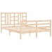 Estructura de cama sin colchón madera maciza de pino 140x190 cm