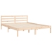 Estructura de cama sin colchón madera maciza de pino 140x190 cm