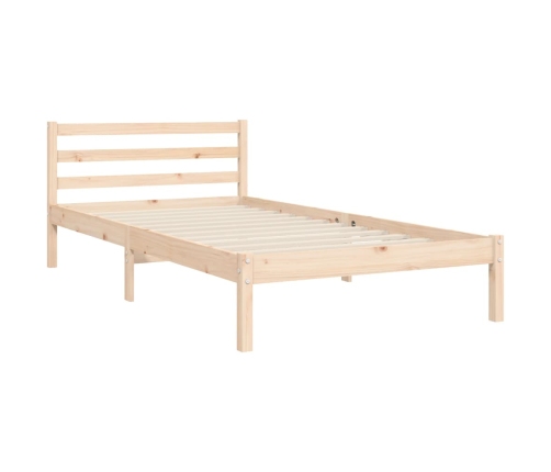 Estructura de cama sin colchón madera maciza de pino 90x200 cm