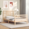 Estructura de cama sin colchón madera maciza de pino 90x200 cm