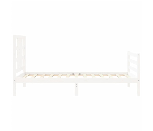 Estructura de cama sin colchón madera de pino blanca 90x200 cm