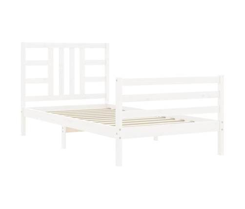 Estructura cama sin colchón madera maciza pino blanca 100x200cm