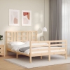 Estructura de cama con cabecero madera maciza 160x200 cm