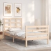 Estructura de cama individual con cabecero madera maciza