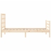 Estructura de cama individual con cabecero madera maciza