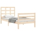 Estructura de cama con cabecero madera maciza