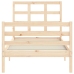 Estructura de cama con cabecero madera maciza
