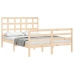 Estructura de cama con cabecero madera maciza 140x190 cm