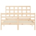 Estructura de cama con cabecero madera maciza 140x190 cm