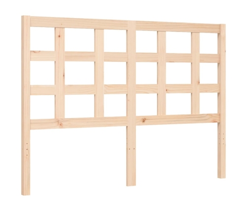 Estructura de cama con cabecero madera maciza 140x190 cm