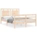 Estructura de cama con cabecero madera maciza 140x200 cm