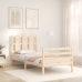 Estructura de cama individual con cabecero madera maciza