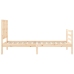 Estructura de cama individual con cabecero madera maciza