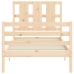 Estructura de cama individual con cabecero madera maciza