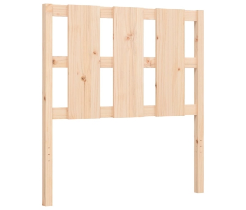 Estructura de cama individual con cabecero madera maciza