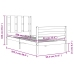 Estructura de cama con cabecero madera maciza 90x200 cm