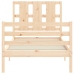 Estructura de cama con cabecero madera maciza 90x200 cm
