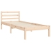 Estructura de cama con cabecero madera maciza 90x200 cm