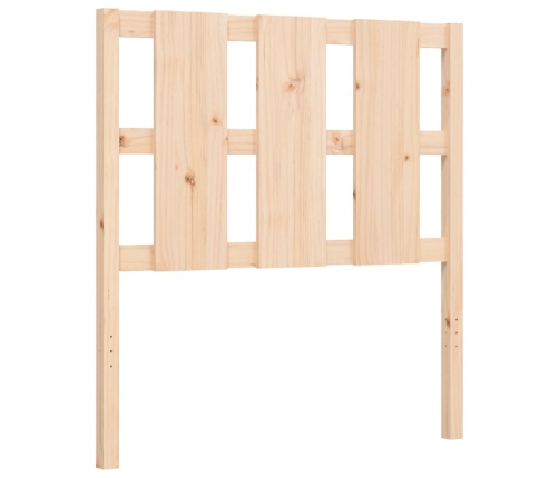 Estructura de cama con cabecero madera maciza 90x200 cm