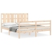 Estructura de cama con cabecero madera maciza 160x200 cm