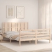 Estructura de cama con cabecero madera maciza 160x200 cm