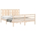 Estructura de cama con cabecero madera maciza 160x200 cm