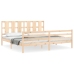 Estructura de cama con cabecero madera maciza 200x200 cm