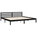 vidaXL Estructura de cama con cabecero madera maciza negro 200x200 cm