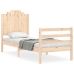 Estructura de cama individual con cabecero madera maciza