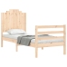 Estructura de cama individual con cabecero madera maciza