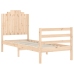 Estructura de cama individual con cabecero madera maciza