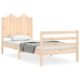 Estructura de cama con cabecero madera maciza