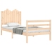 Estructura de cama con cabecero madera maciza