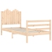 Estructura de cama con cabecero madera maciza