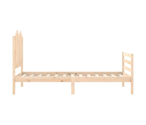 Estructura de cama con cabecero madera maciza