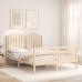 Estructura de cama con cabecero madera maciza 140x190 cm