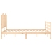 Estructura de cama con cabecero madera maciza 140x190 cm