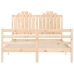 Estructura de cama con cabecero madera maciza 140x190 cm