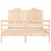 Estructura de cama con cabecero madera maciza 140x200 cm